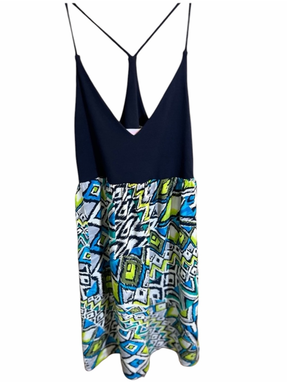 Alice & Trixie turquoise green lime white and black dress.  EC Size Small